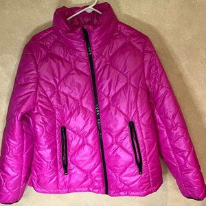 Michael Kors Quilted Nylon Puffer Jacket - Bright Pink - Women’s Sz Lg